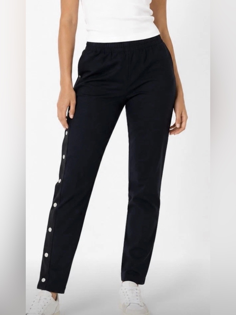 Maje Tear Away Track Pants Black Side Snap Joggers Women’s Size 1 Small